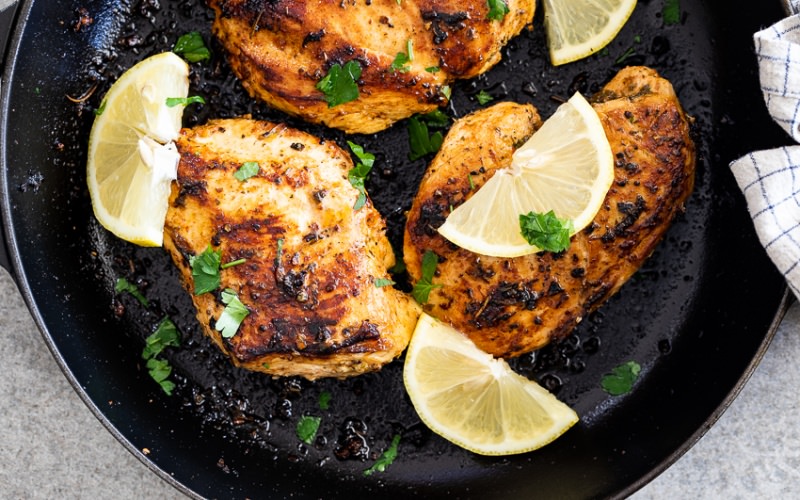 Grilled Lemon Herb Chicken with Steamed Broccoli