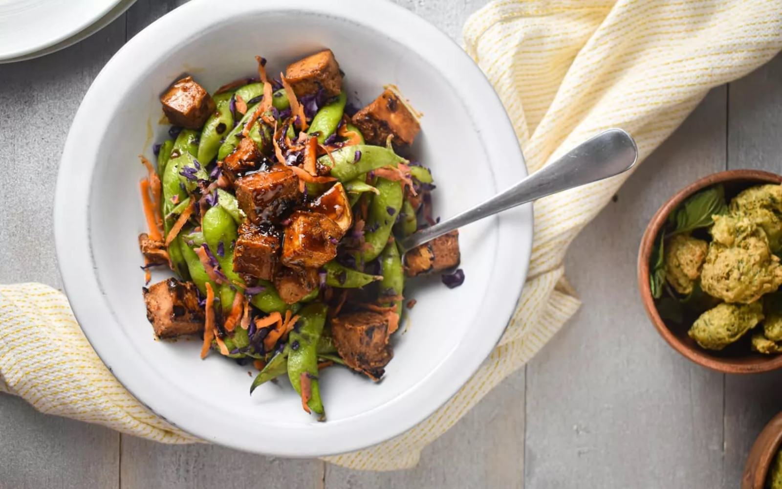 Spicy Tofu Stir-Fry with Snap Peas